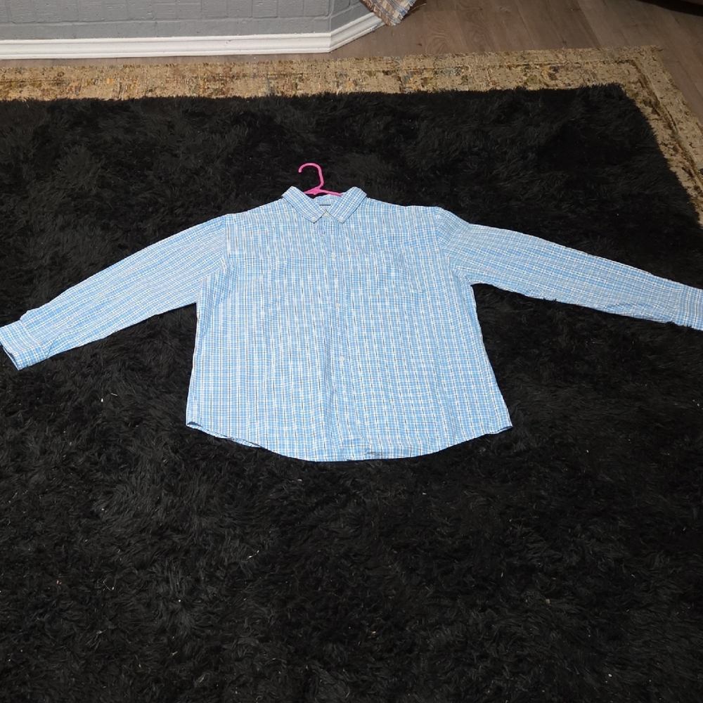 Croft & Barrow Blue Plaid Shirt